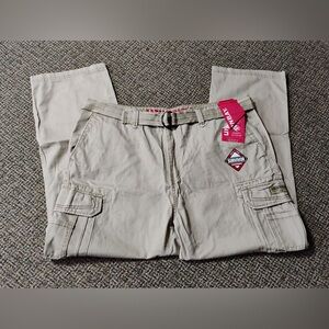 UNIONBAY Men's Khaki Survivor Cargo Pants, 42X30, beige color, NWT